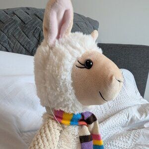 Scentsy Buddy Alma the Alpaca Plush W/ Colorful Scarf Plush W/ Scent Pack 16”
